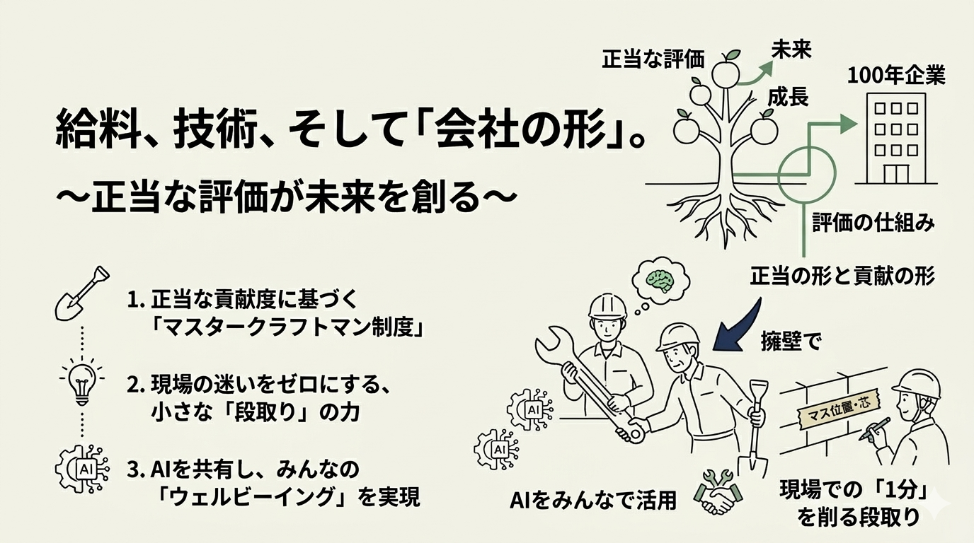 給料、技術、そして「会社の形」。～正当な評価が未来を創る～